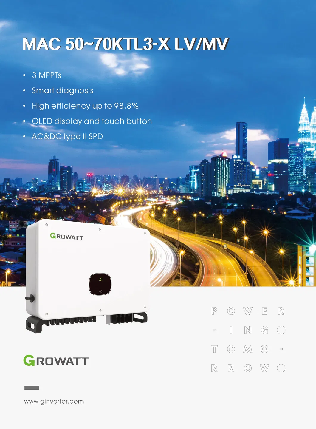 Growatt MAC 50KTL3-X MV Product Image