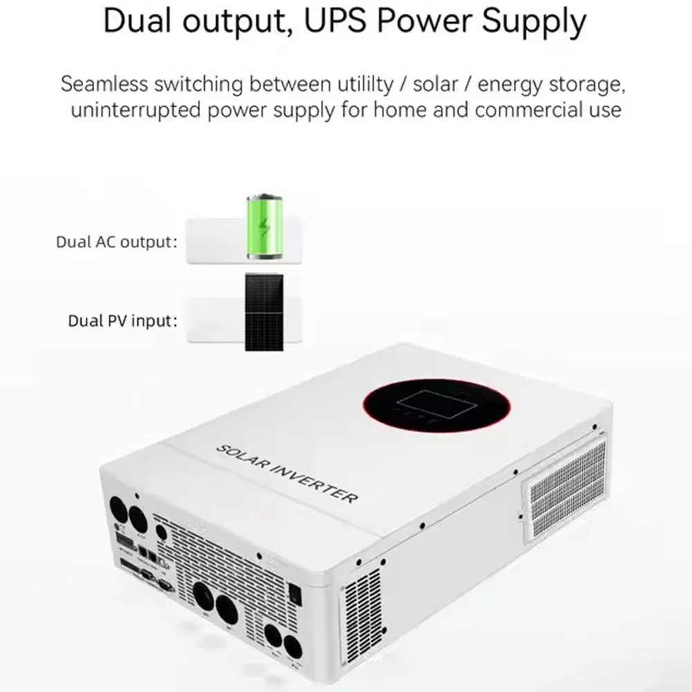 EU Standard Portable Solar Hybrid Inverter 13.2kw off-Grid AC Coupling 48V Energy Storage Pure Sine Wave Power Inverter