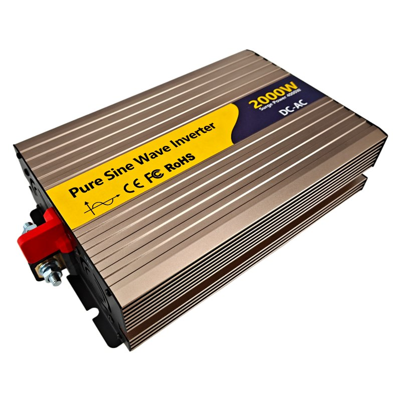 off-Grid High-Frequency Pure Sine Wave Inverter with Mobile APP Control, 2000W/2kw 2000 Watt 12V/24V/48V DC to AC 110V/120V 220V/230V Pure Sine Wave Solar Power