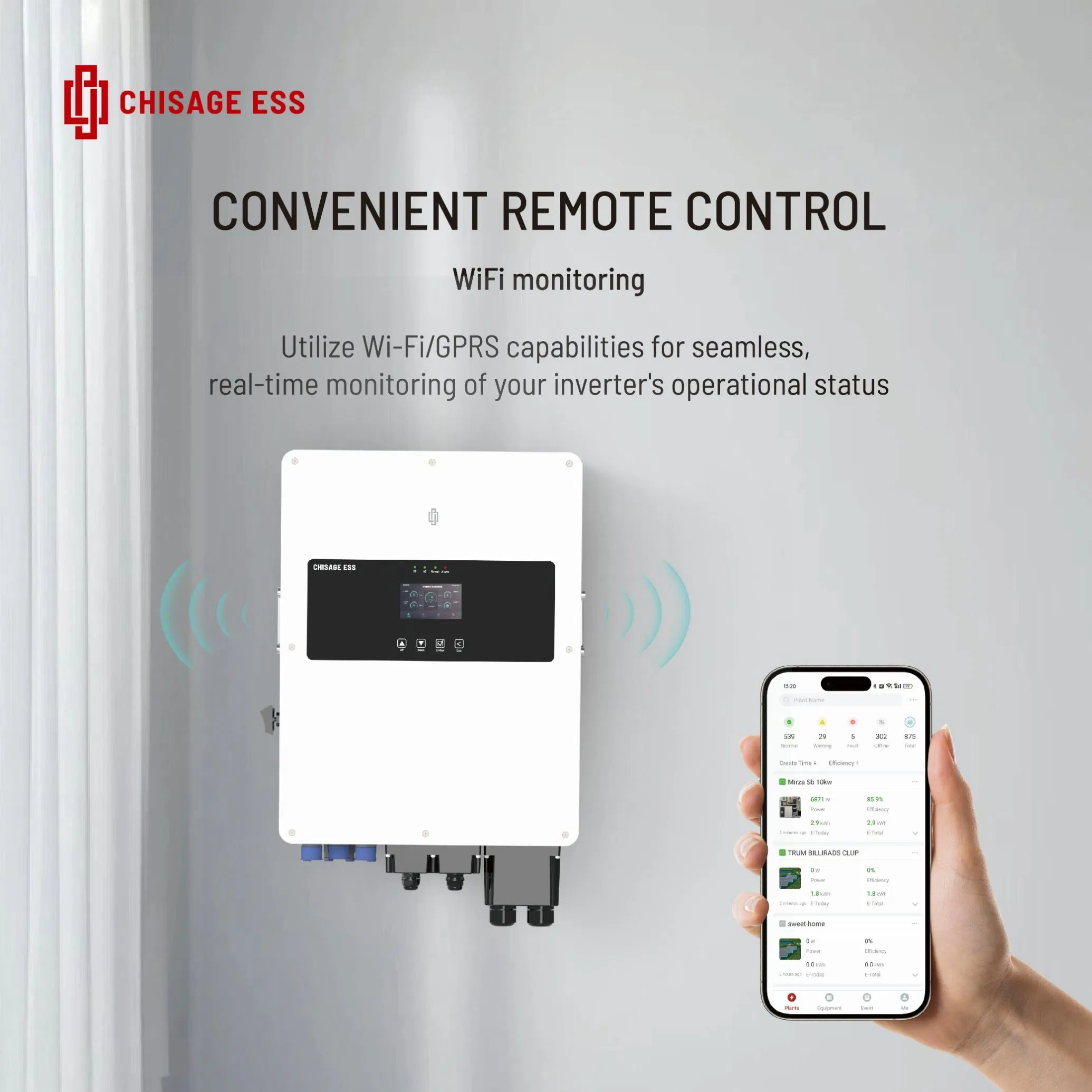 China Solar Renewable Energy 3kw 5kw 6kw 8kw 10kw Pure Sine Wave Home Energy System Interated DC to AC Single Phase Inverter Hybrid Solar Power Inverter