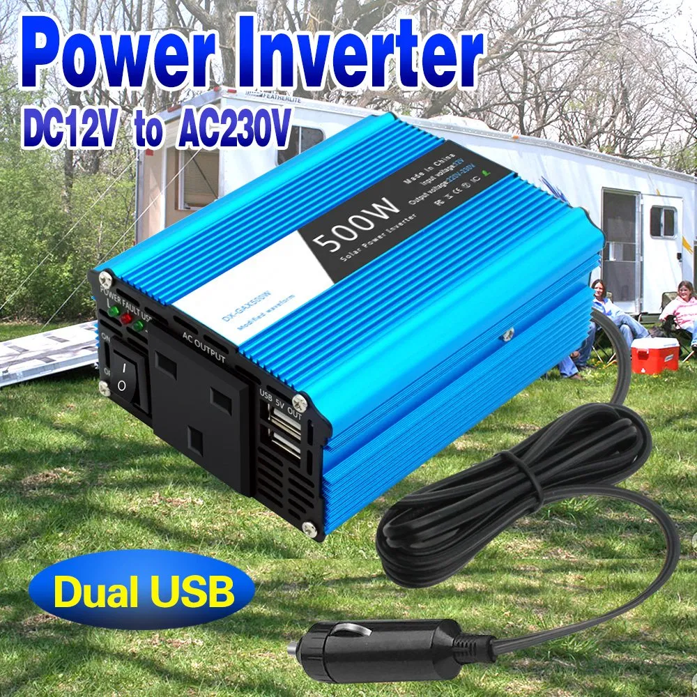 300W to 500W DC to AC Car Modified Sine Wave Inverter for UK Use