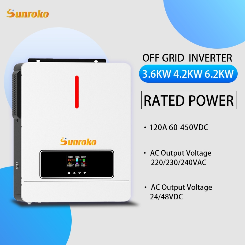 High Efficiency off Grid Solar Inverter Pure Sine Wave 3kw 5kw 6kw 8kw 48V MPPT Hybrid Solar Power Inverter for Home
