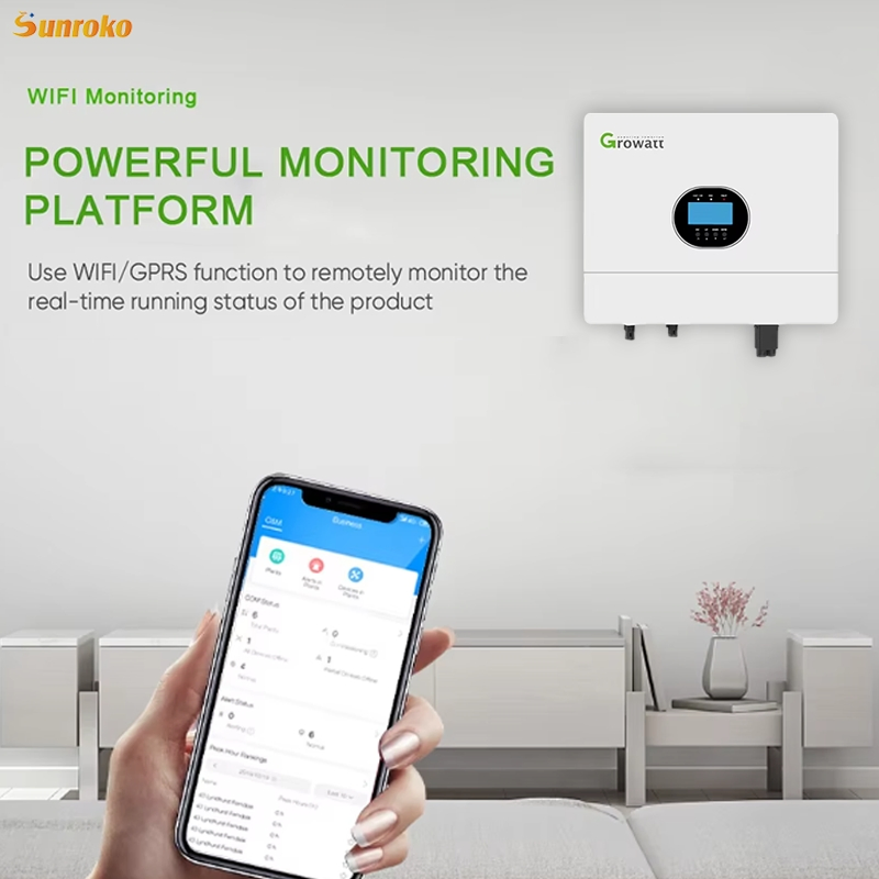 Growatt SPF 6000 Es Plus off Grid Solar Inverter 6kw 6000W Single Phase Hybrid Solar Power Inverter Price List