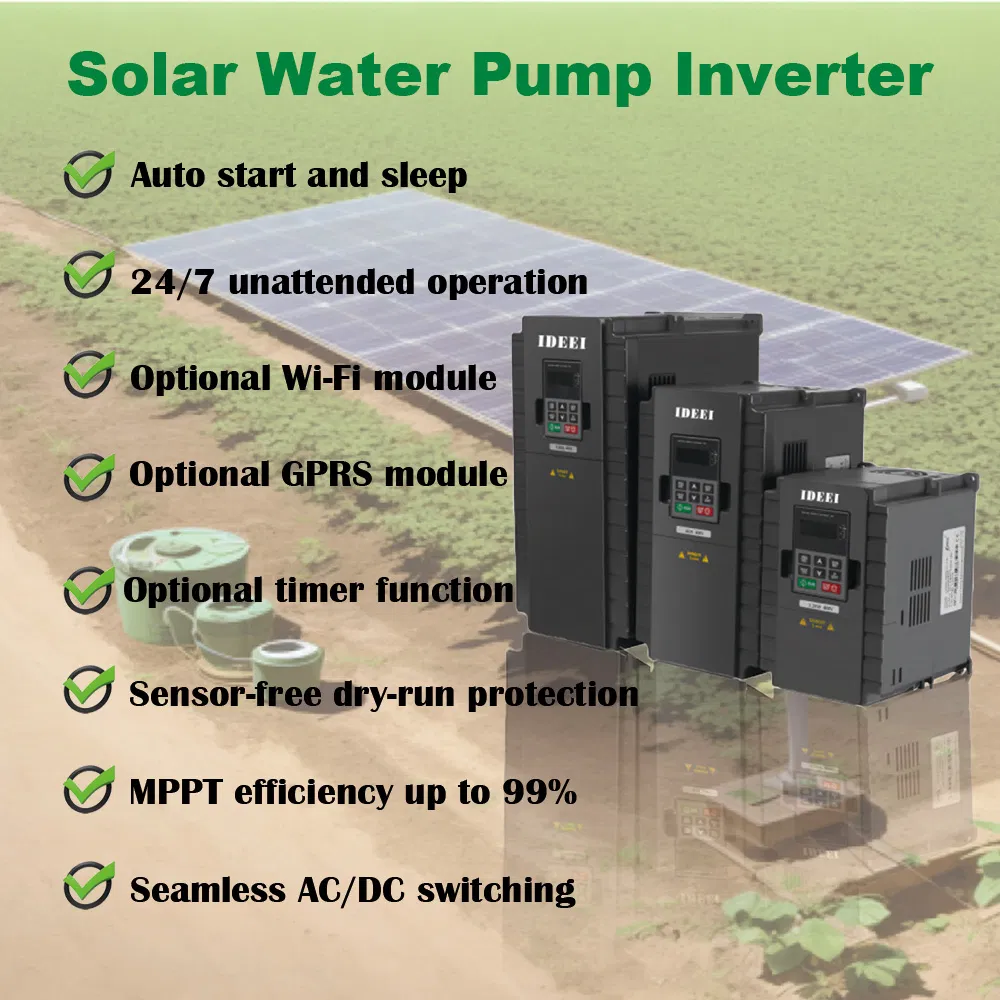 220V 1 Phase 1.5kw MPPT VFD Solar Pump Inverter for Irrigation Gd100-PV