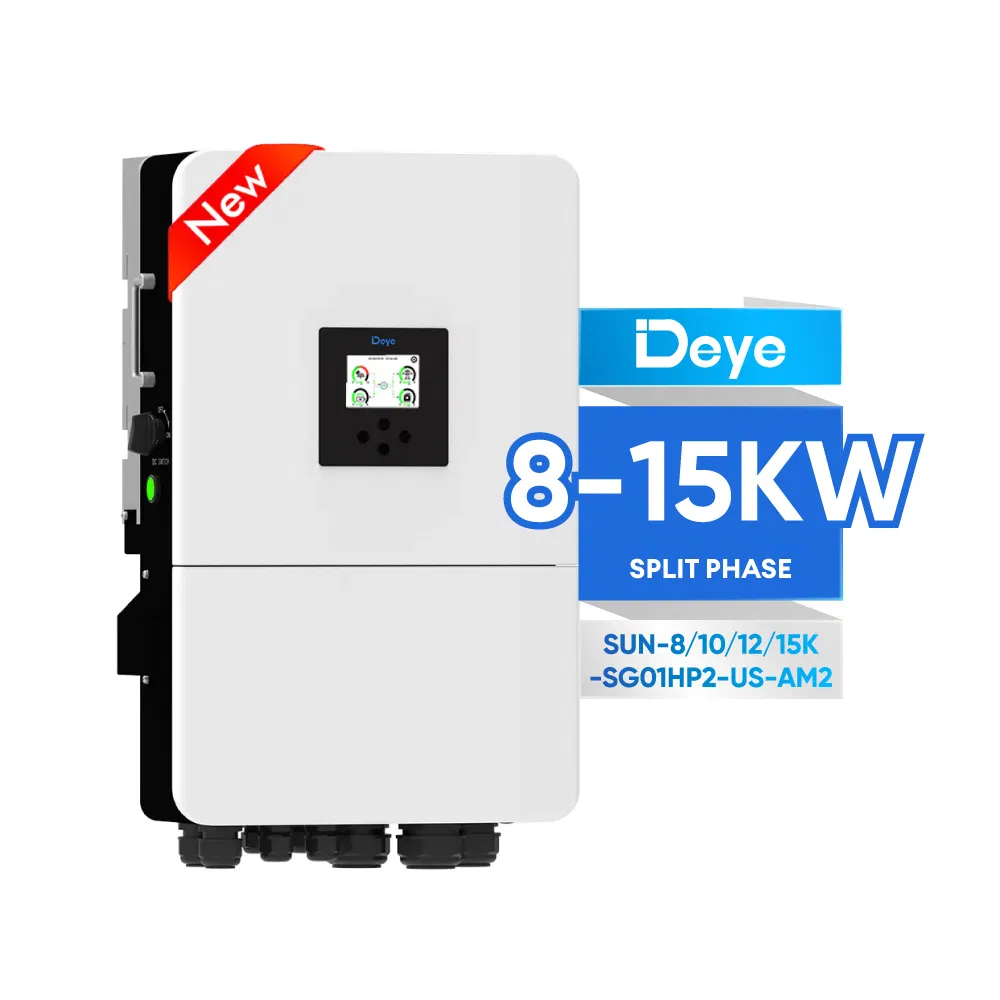 Deye Split Phase Power Inverter 12V 220V 10000W 15kw 10kw 8kw Industrial Hybrid Solar Inverter