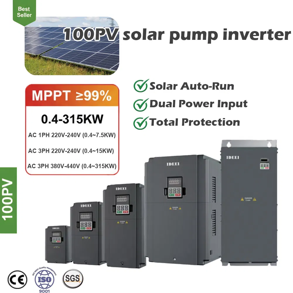 VFD 220V 380V Gd100-PV Inverter Solar System Hybrid Single Phaser Pump Inverter