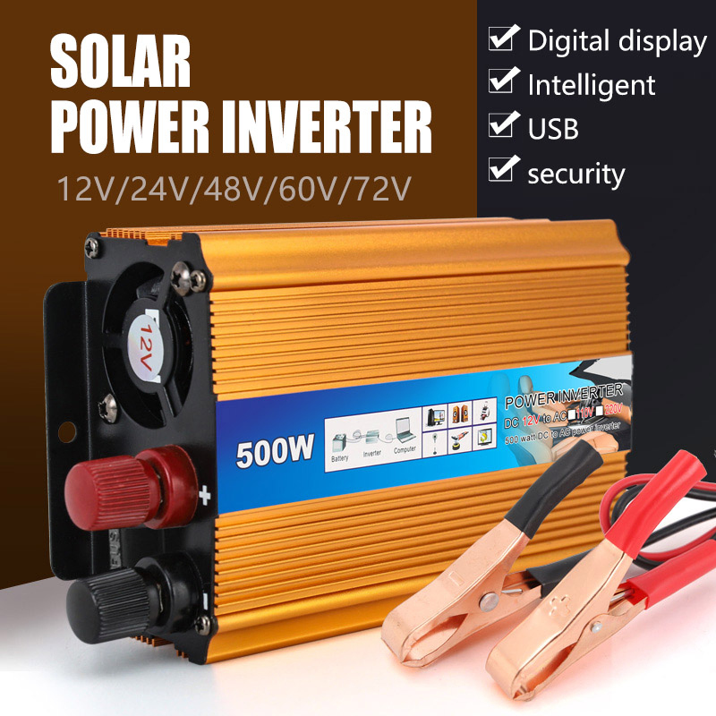 Digital Power Supply Portable 12V Modified Sine 500W Power Inverter