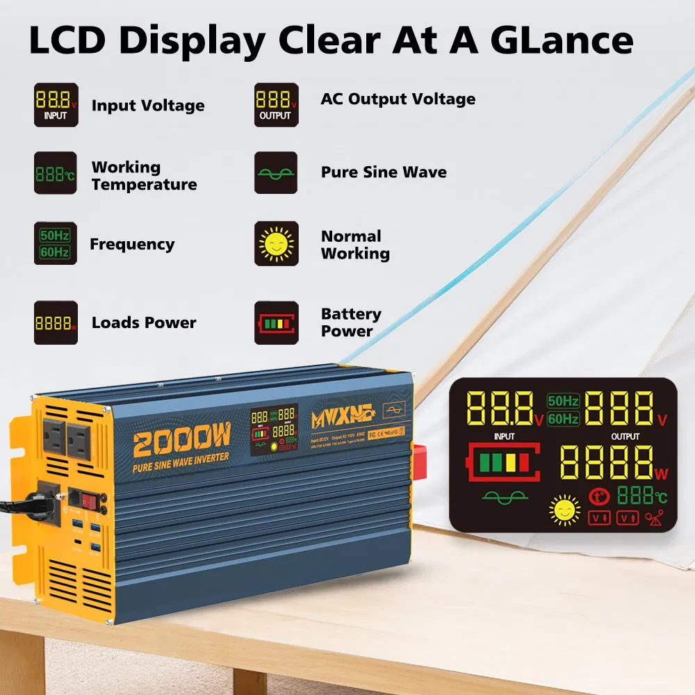 Us Stock Durable 5000W 48V to 110V 120V DC to AC Power Inverter for Home Use