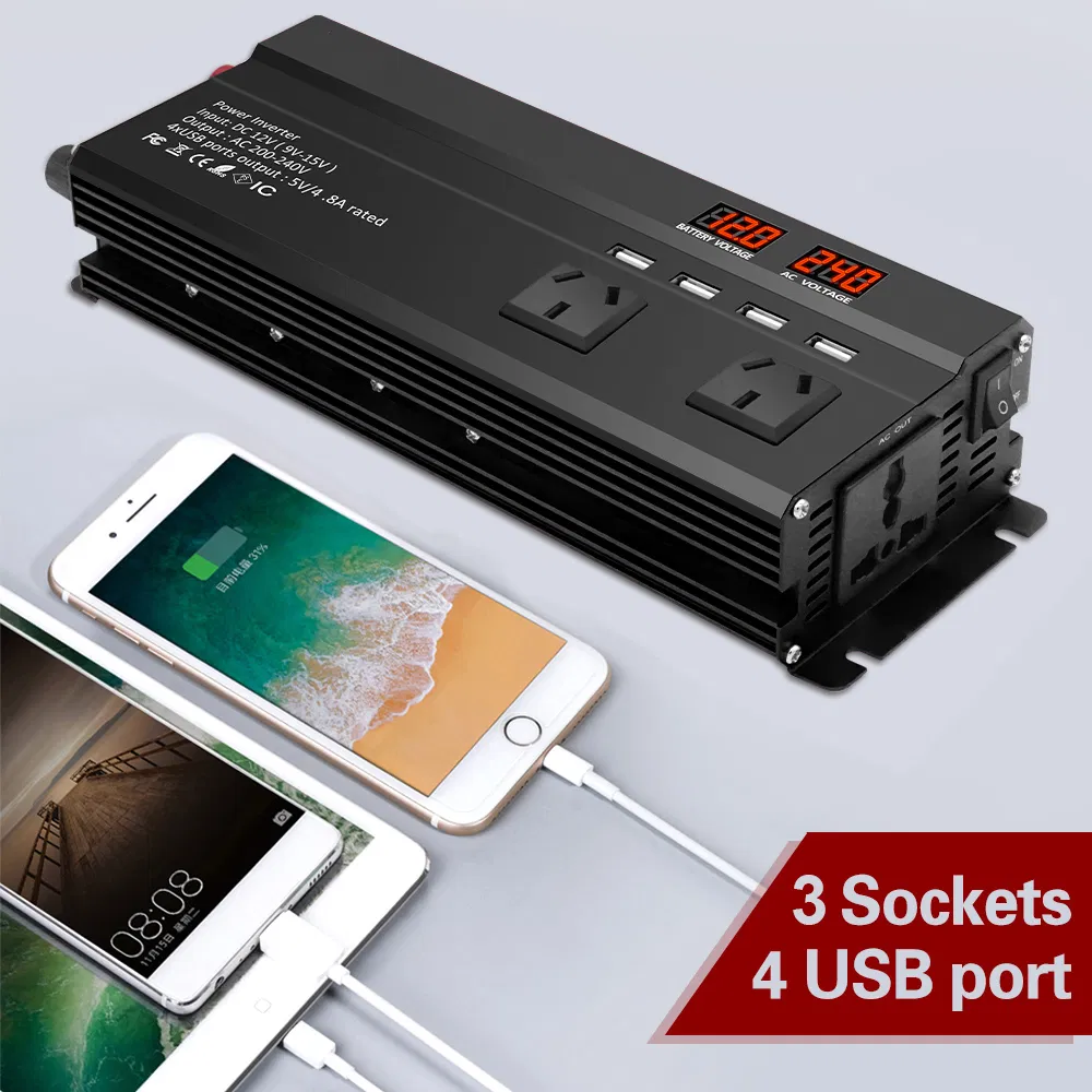 Inverter 12V 220V Modified Sine Wave 0.8kw 1.6kw 2kw