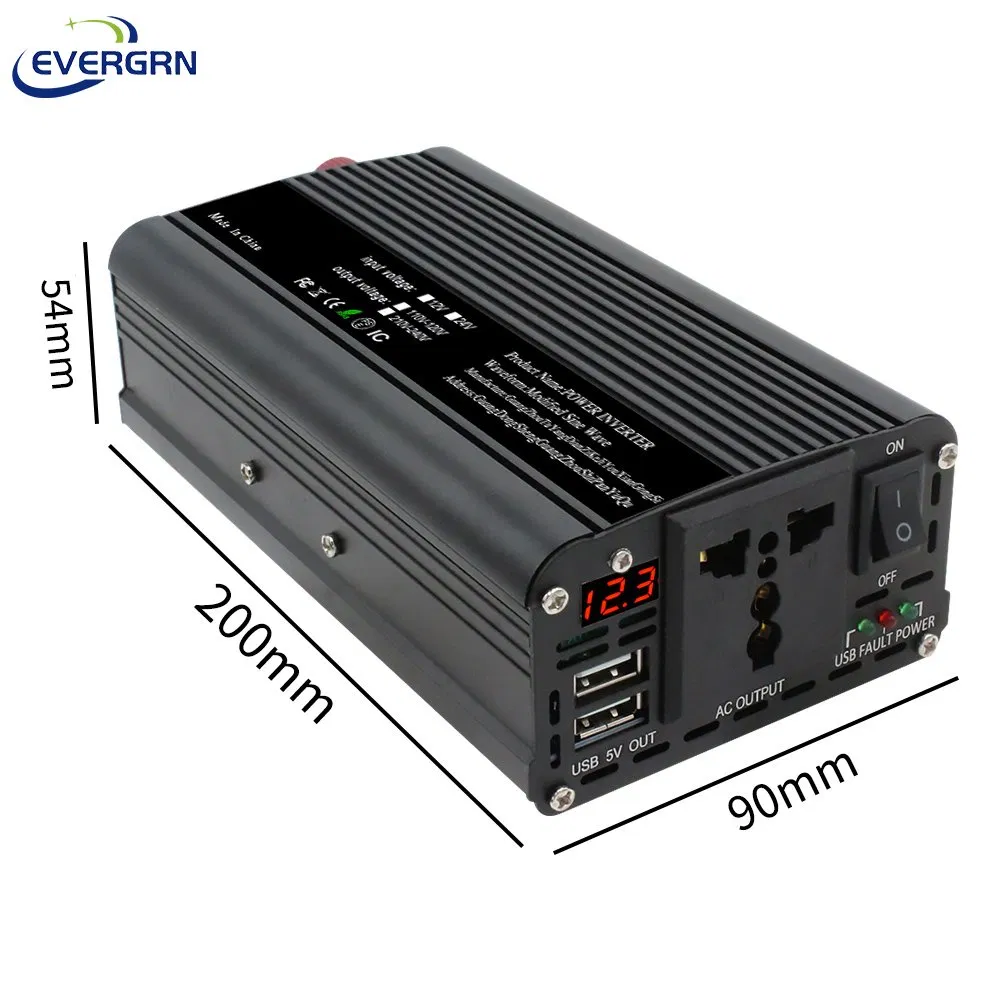 500W 1500W 12V DC 220V AC Modified Sine Wave Inverter