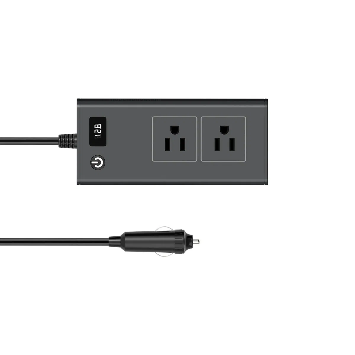 200W Car Power Inverter 12V DC to 110V AC Car Inverter with 4 USB Ports Car Outlet Adapter Power Inverter for Vehicles Car Plug Adapter Outlet for Laptop