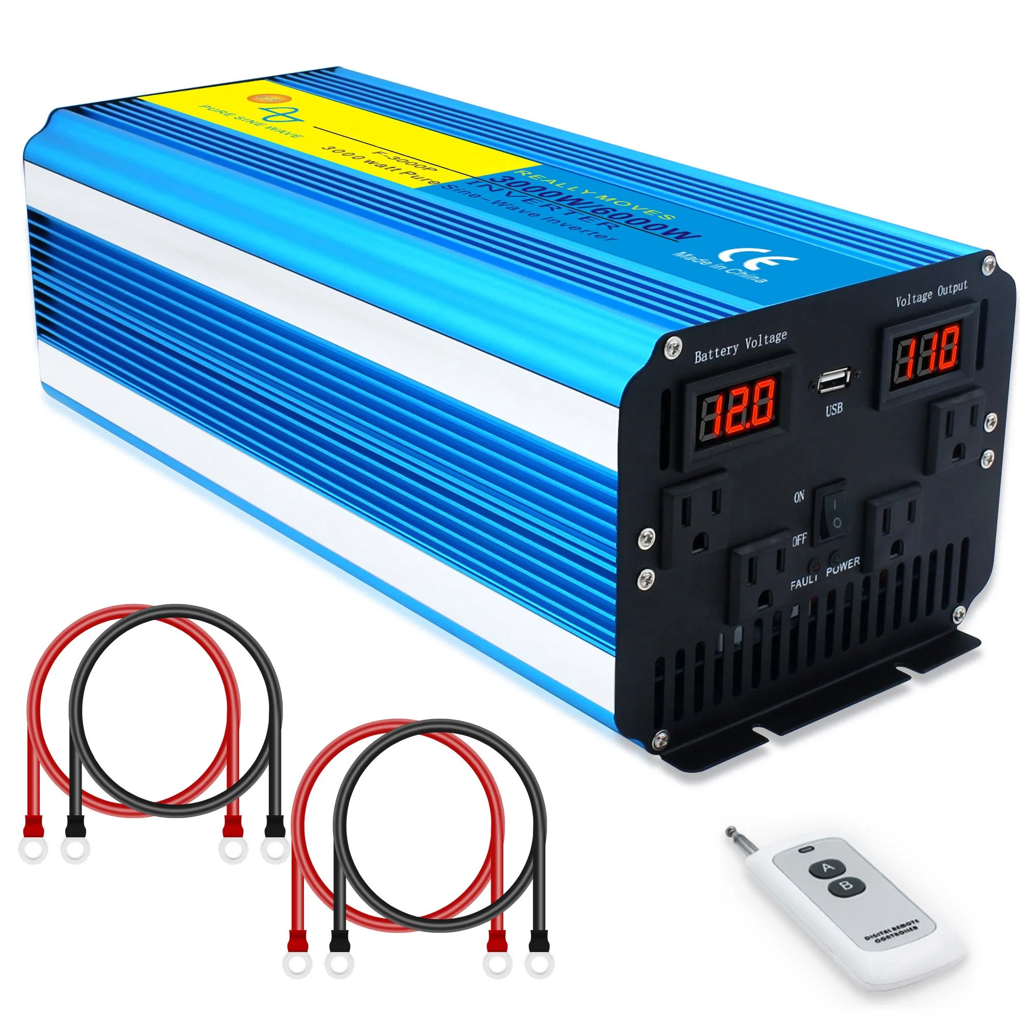 High-Efficiency 3000W Pure Sine Wave Inverter for Home Use