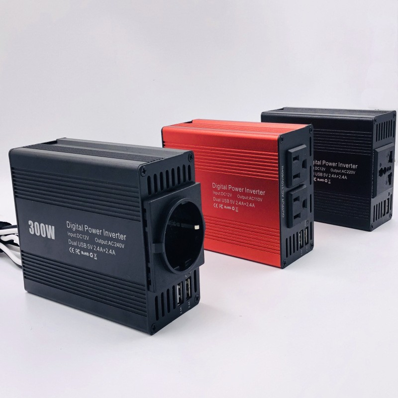 High-Efficiency 300W Car Power Inverter with Dual USB Ports