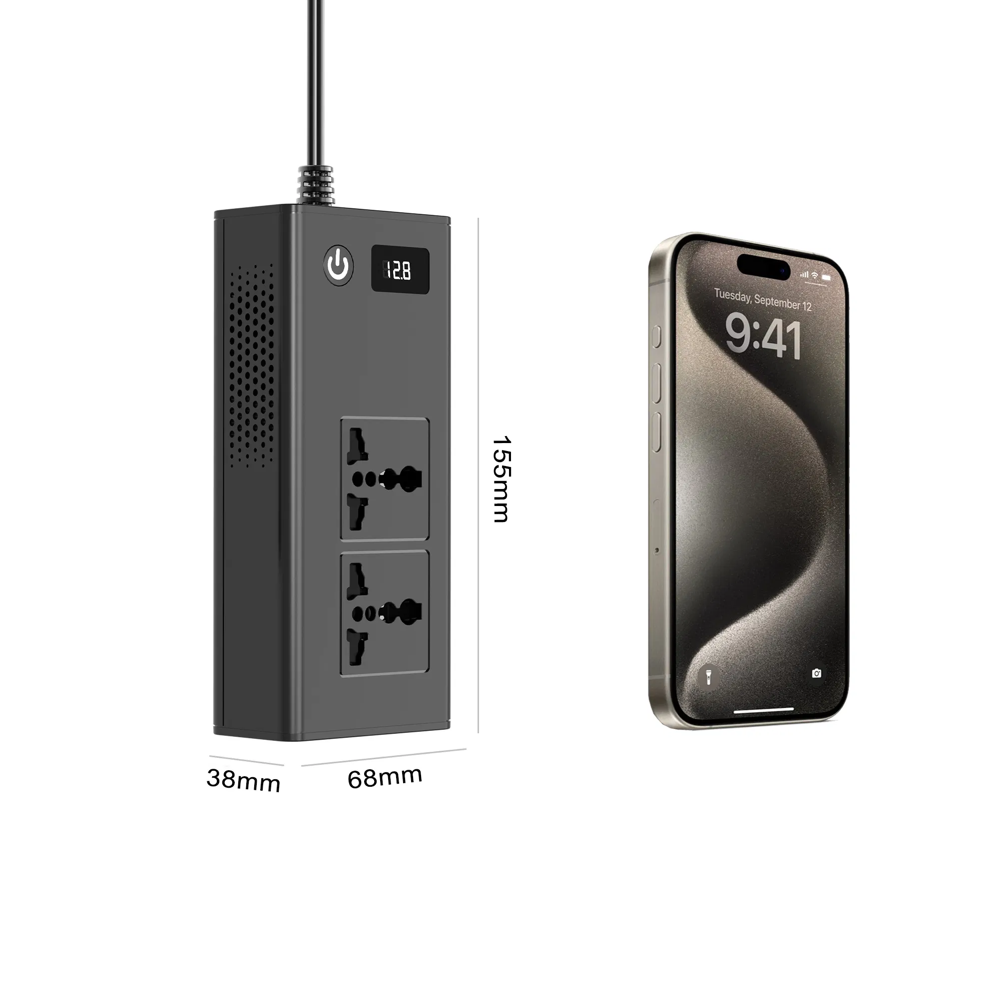 China Supplier 200W Car Power Inverter DC 12V to AC 220V with CE/RoHS Certification