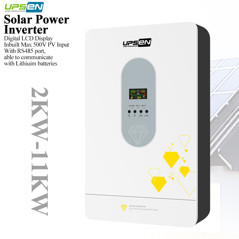 6200W 48V Hybrid Solar Inverter Built-in MPPT Pure Sine Wave Li-Bat UPS