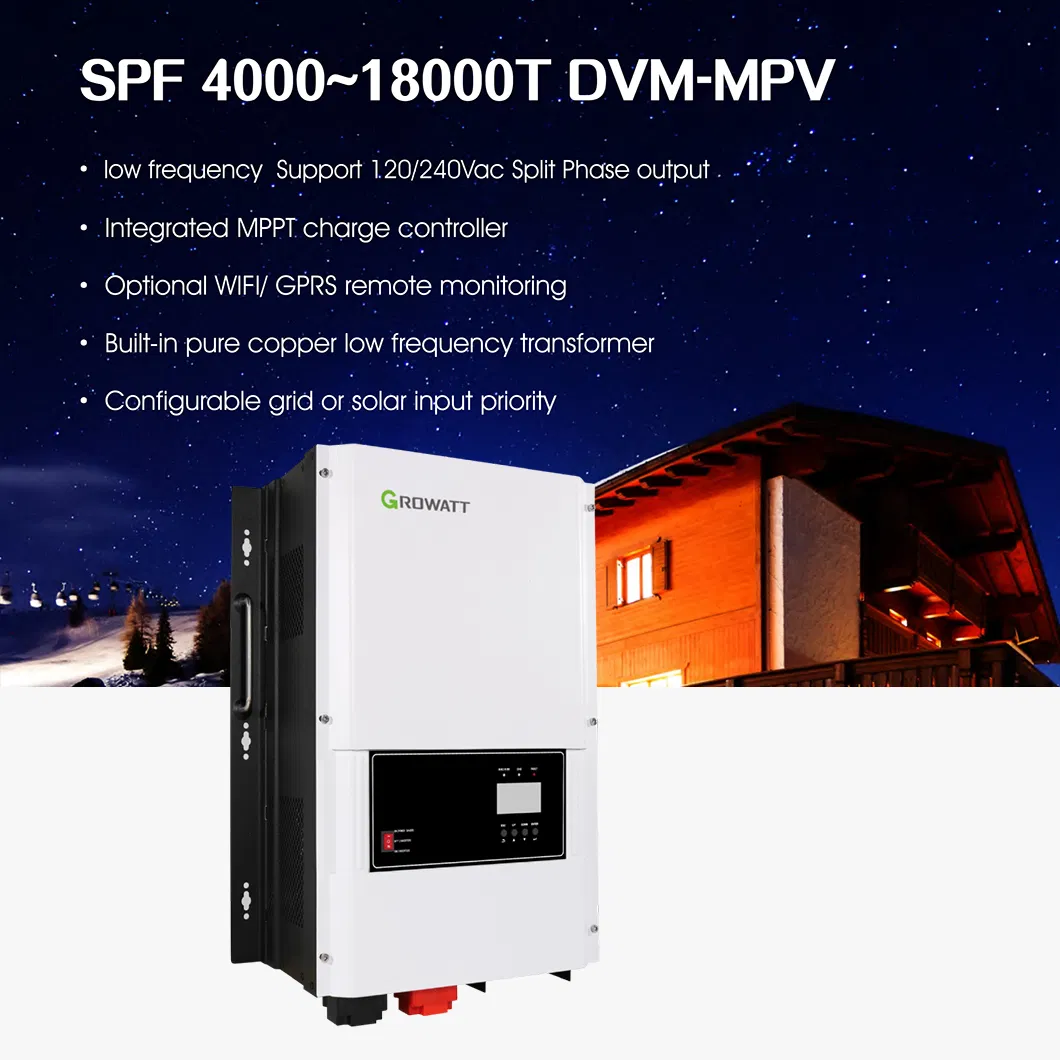 Growatt SPF 18000T DVM-MPV Low Frequency Single Phase 18kw off Grid Solar Inverter