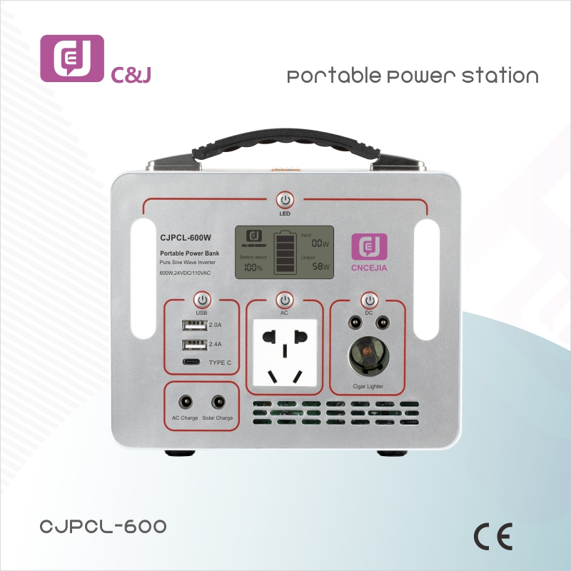 Discount Portable Power Bank Power Station Power Supply Pure Sine Wave Inverter Power Inverters (Cjpcl-600W)