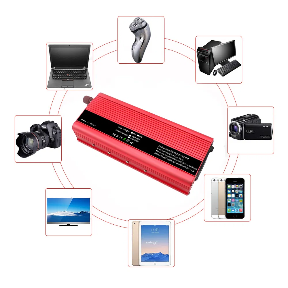 High Quality 1000W 2600W DC 12V to AC 220V Invertor Modified Sine Wave Power Car Inverter