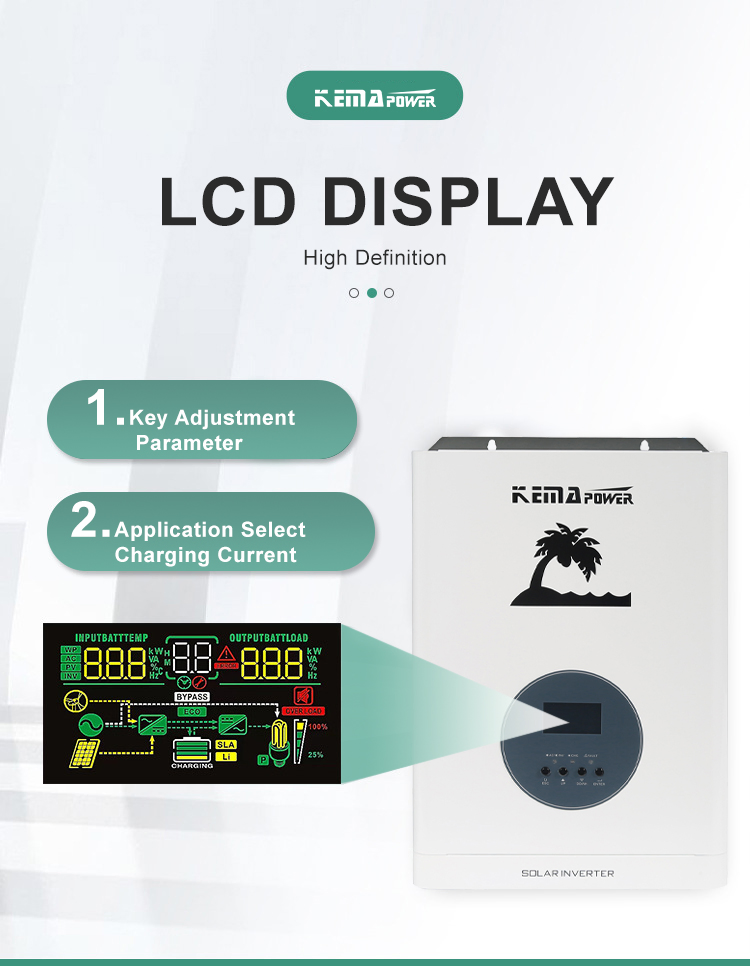 220V off-Grid Industrial Frequency Solar Inverter 5kw Solar Power Inverter 1kw 4kw 8kw 10kw Built-in WiFi