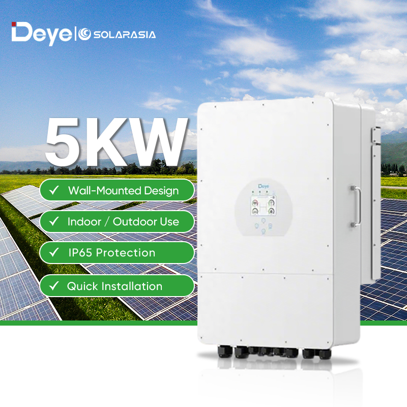 Deye Hybrid 12kw Solar Power Inverter 5kw 8kw 10kw MPPT Charger Controller Hybrid Solar Single/Three Phase Hybrid Inverter for Home Energy Storage System