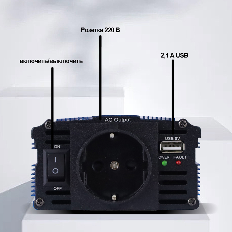 High-Efficiency Power Inverter for Home and Outdoor Use 500W