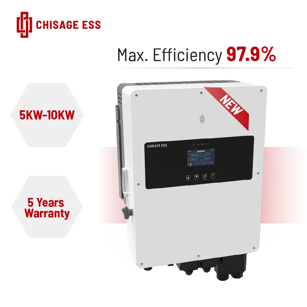 High Quality 5kw 6kw 8kw 10kw Single Phase DC AC Hybrid Inverter Grid Tied off Grid 48V Solar Home System Inverter for Solar Panel Energy System