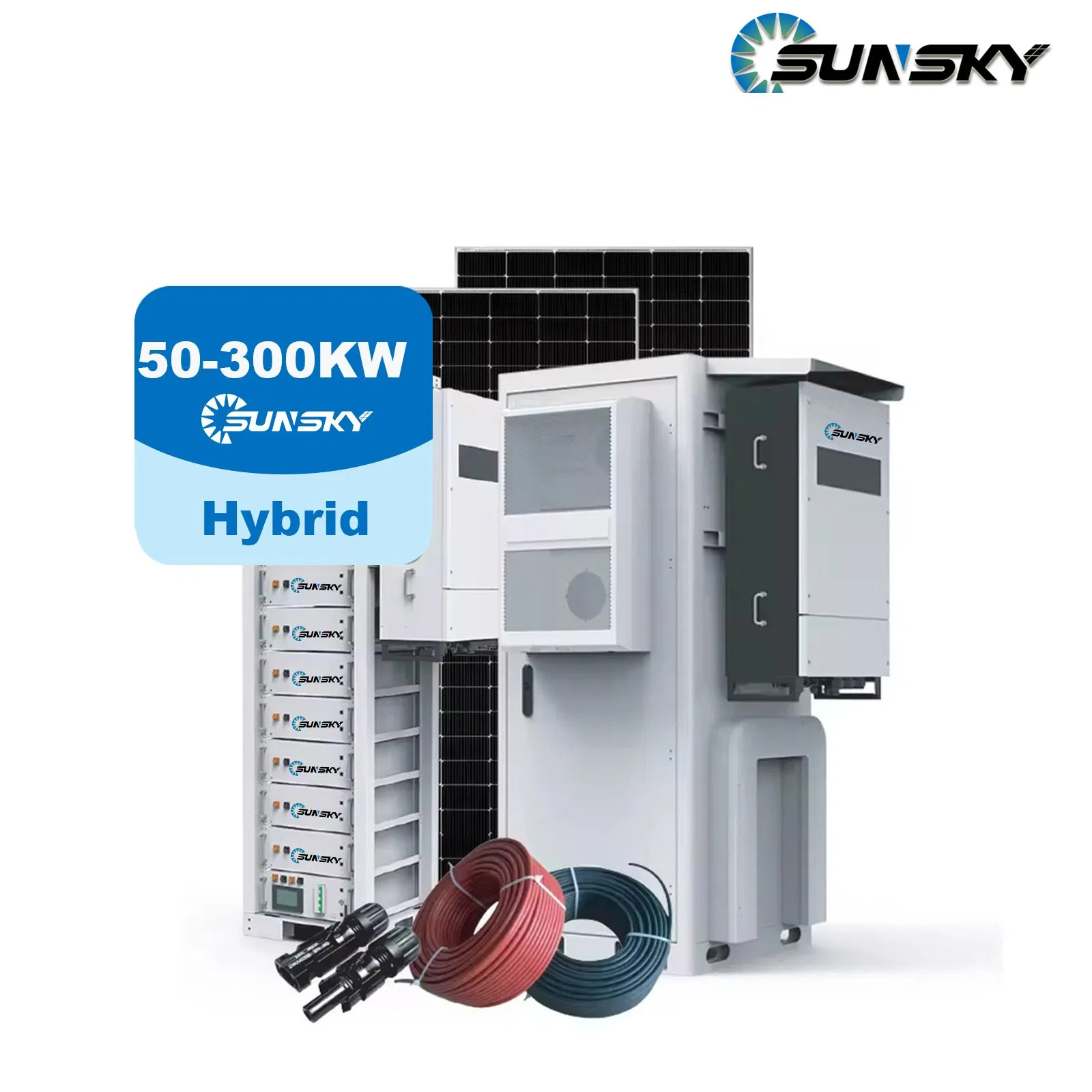 All in One Hybrid Solar Inverter with Lithium Ion and Solar Panel 10kw 30kw/40kw/50kw Hybrid Solar Inverter Charger Hybrid Set System