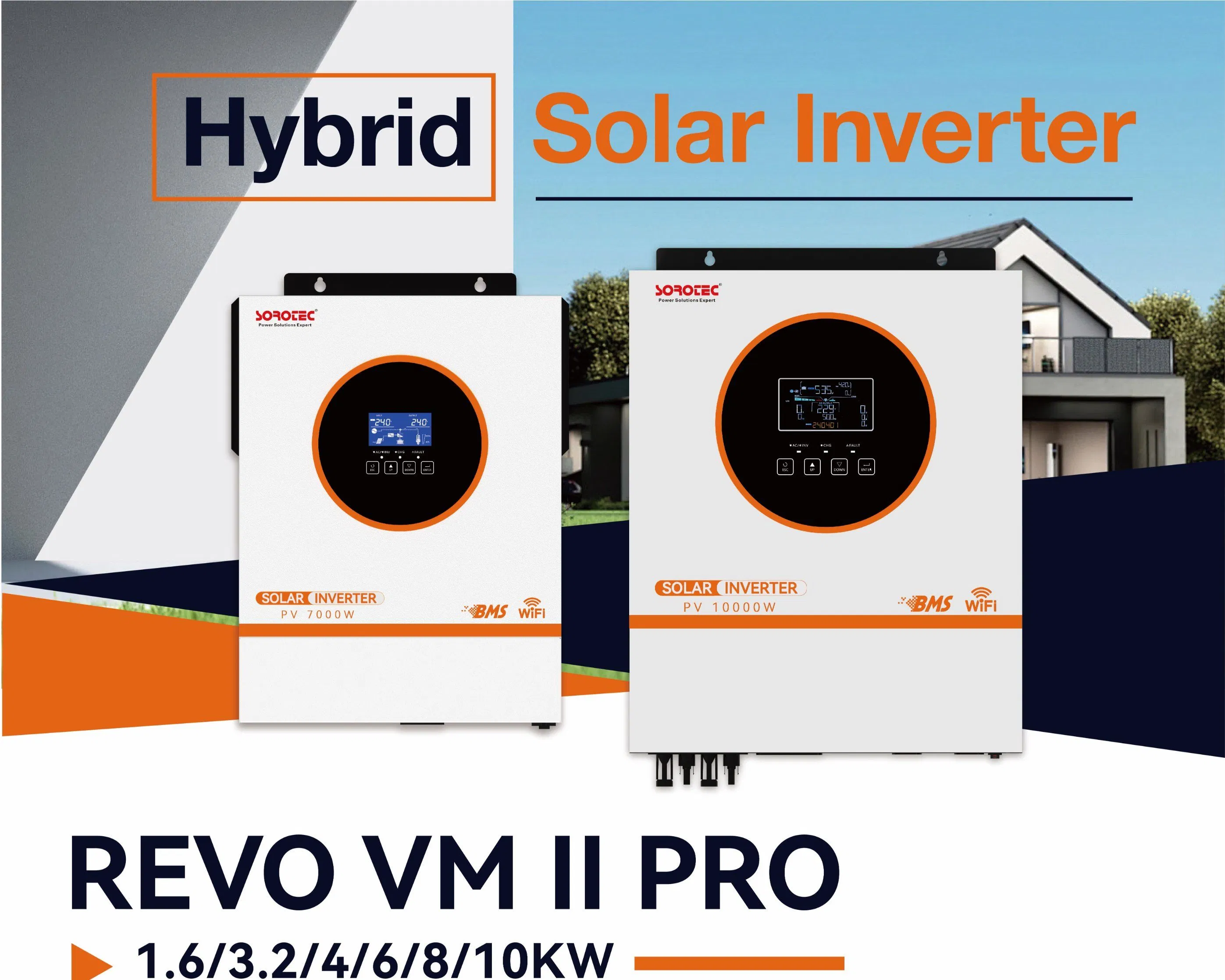 Sorotec Revo Vm II PRO 1/3.2/4/6kw Economical Reliable Pure Sine Wave on&off-Grid Solar Inverter for Home Use