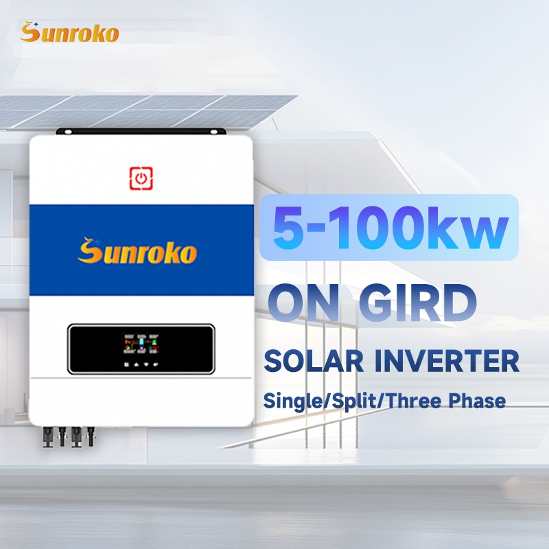 Sunroko Three Phase Grid-Tied Solar Inverter 5kw 10kw 20kw 30kw DC to AC Solar Power Inverter for Commercial