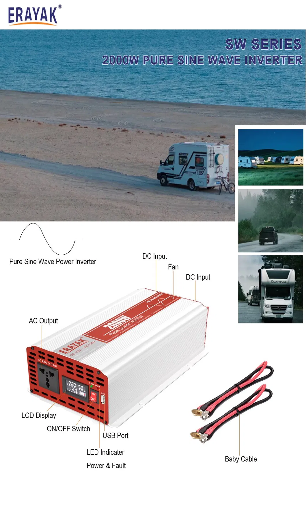 Portable Power Inverter 2000W Main View