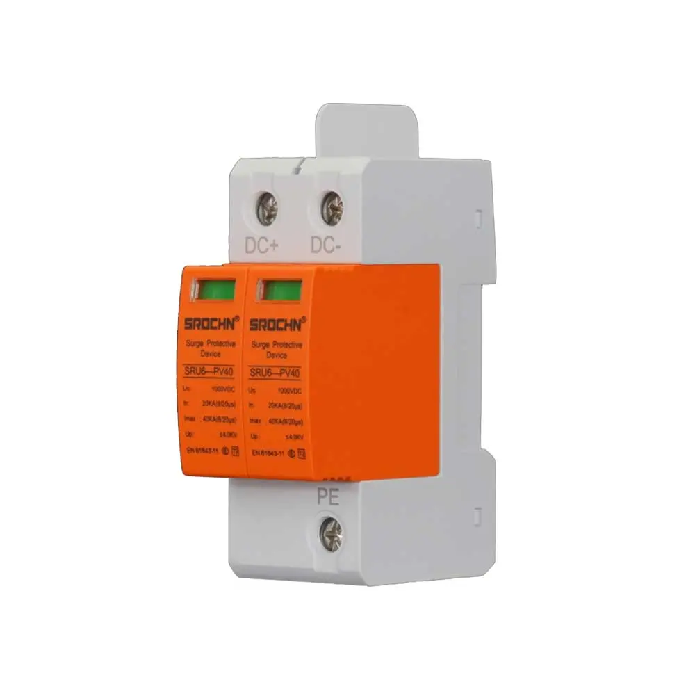 Wholesale 2P 1000VDC T2 40kA Surge Protective Device ≤4.0kV Protection Level SPD Factories, Factory