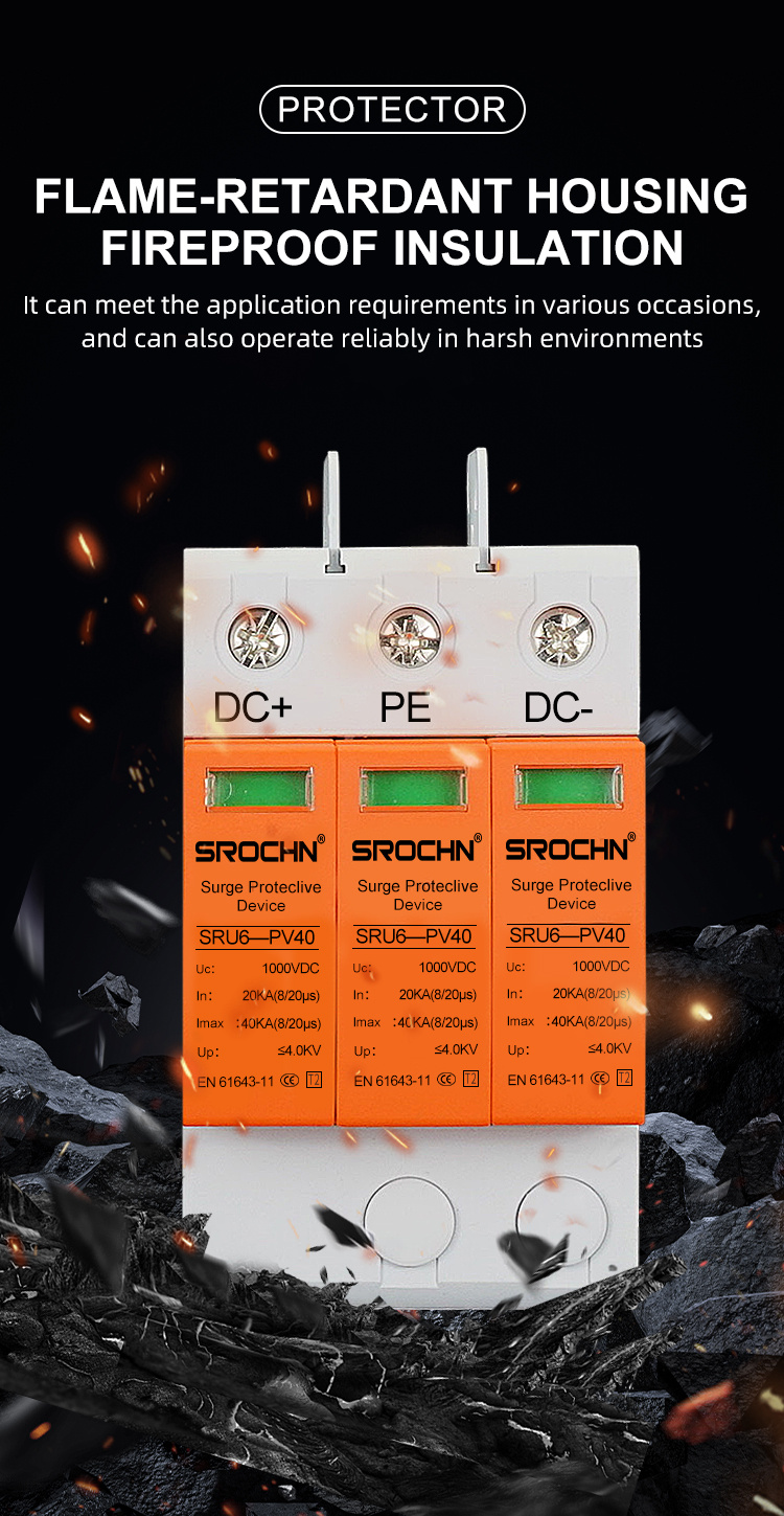 3P 1000VDC T2 40kA Surge Protective Device 20kA SP06