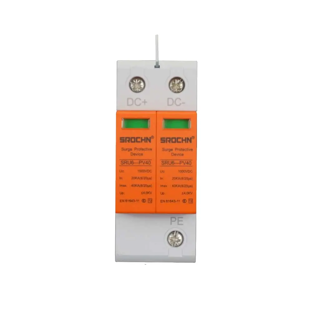 Wholesale 2P 1000VDC T2 40kA Surge Protective Device ≤4.0kV Protection Level SPD Factories, Factory