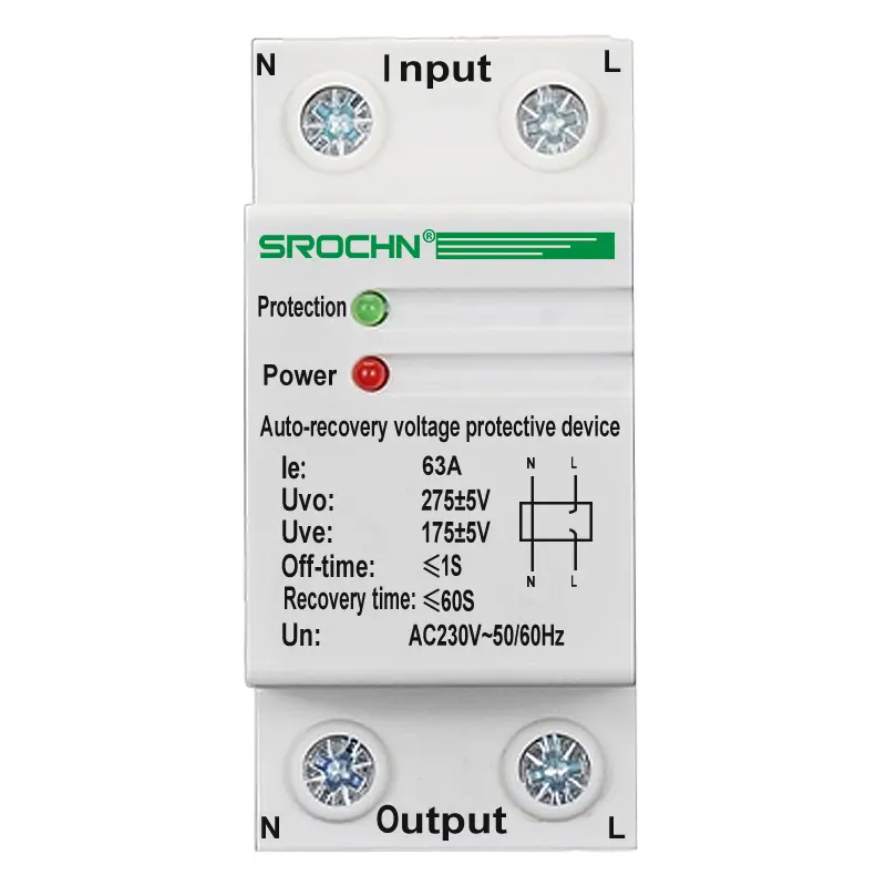 Wholesale 63A2P Overvoltage Automatic Reset Overvoltage and Undervoltage Protector Manufacturer, Factory