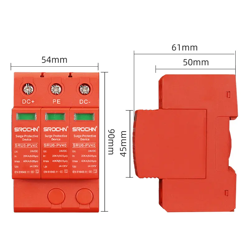 Wholesale 3P 24VDC T2 40kA Surge Protective Device for Low Voltage Systems Manufacturers, Supplier