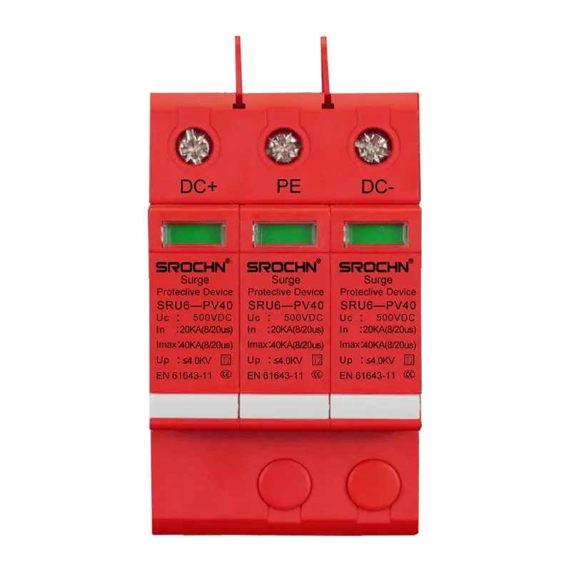Wholesale 500VDC T2 Surge Protective Device with 40kA Maximum Discharge Capacity Supplier, Factories