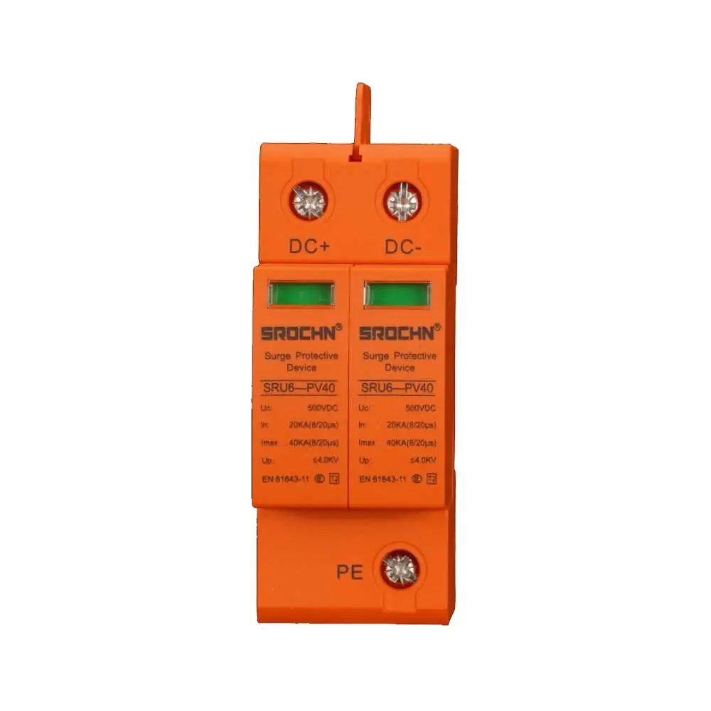 China 2P 500VDC T2 40kA Orange Surge Protective Device 20kA SPD for Medium Voltage DC Systems Manufacturers, Suppliers