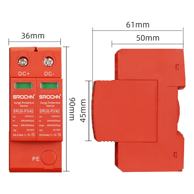 Wholesale 2P 1000VDC T2 40kA Surge Protective Device for Advanced Electronic Protection Suppliers, Manufacturer