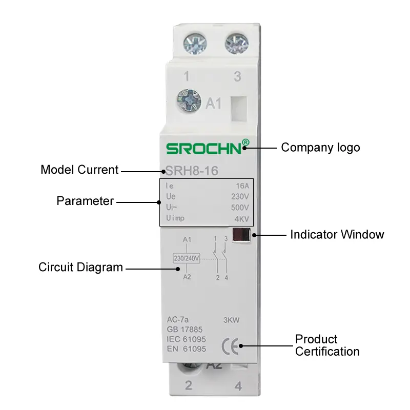 China AC Contactor 2p 230V For Motor & Household Use Manufacturers, Factories