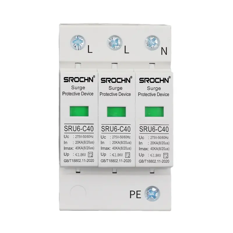 Wholesale 3P 275V T2 Lightning Arrester 20KA to 40KA Surge Protective Device SPD Factories, Factory