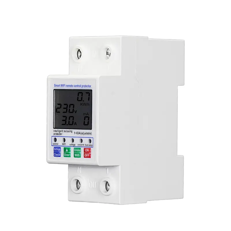 China WiFi Intelligent Overvoltage and Undervoltage 2P63A Leakage Protection Switch Manufacturers, Supplier