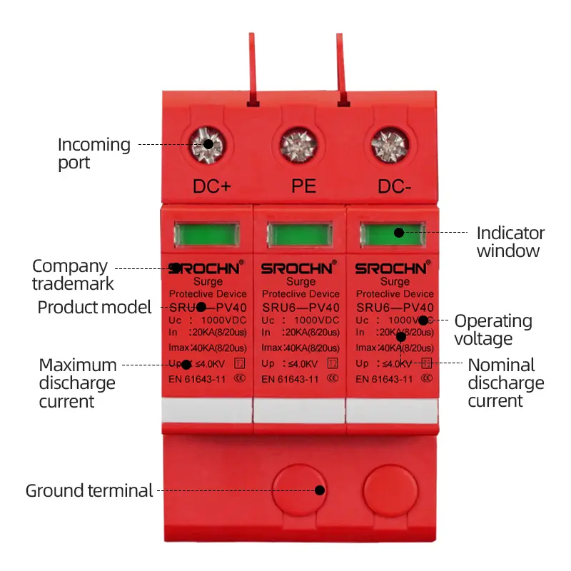China 1000VDC T2 Surge Protective Device: Robust 40kA Lightning Protection Solution Manufacturers, Manufacturer