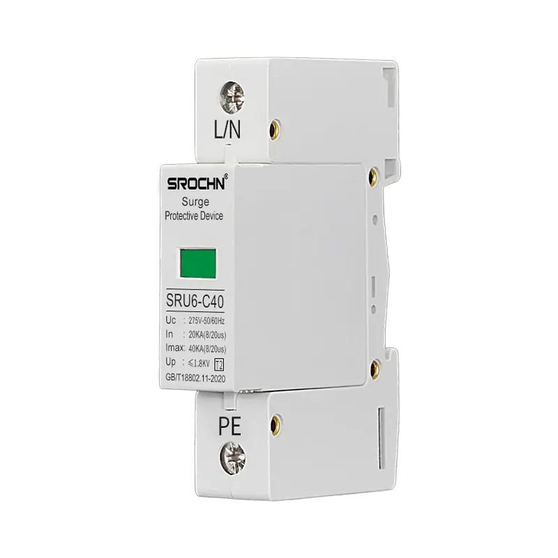 Wholesale 1P 275V T2 Lightning Arrester 20KA to 40KA Surge Protective Device Lightning Surge Protector SPD Category Factories, Factory