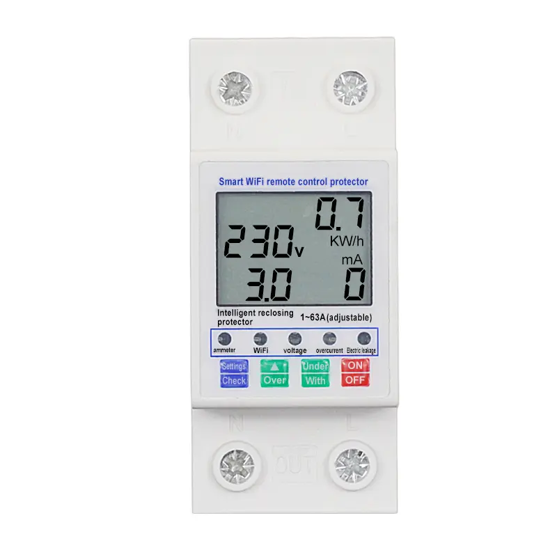 China WiFi Intelligent Overvoltage and Undervoltage 2P63A Leakage Protection Switch Manufacturers, Supplier