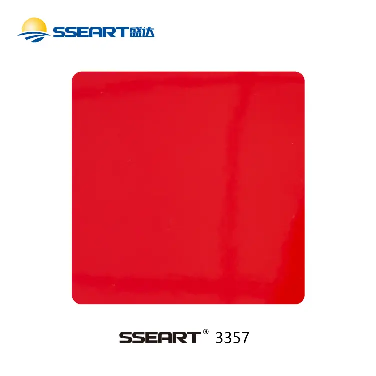 CE Certification Indoor High Gloss Fluorescent Red Powder Coating Pricelist, Product