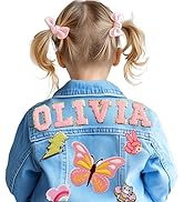 جاكيت جينز مخصص للأطفال بأسماء مخصصة جاكيت بأكمام طويلة جاكيتات ربيعية وخريفية ملابس خارجية جاكيت للعودة إلى المدرسة عيد الميلاد عيد الميلاد