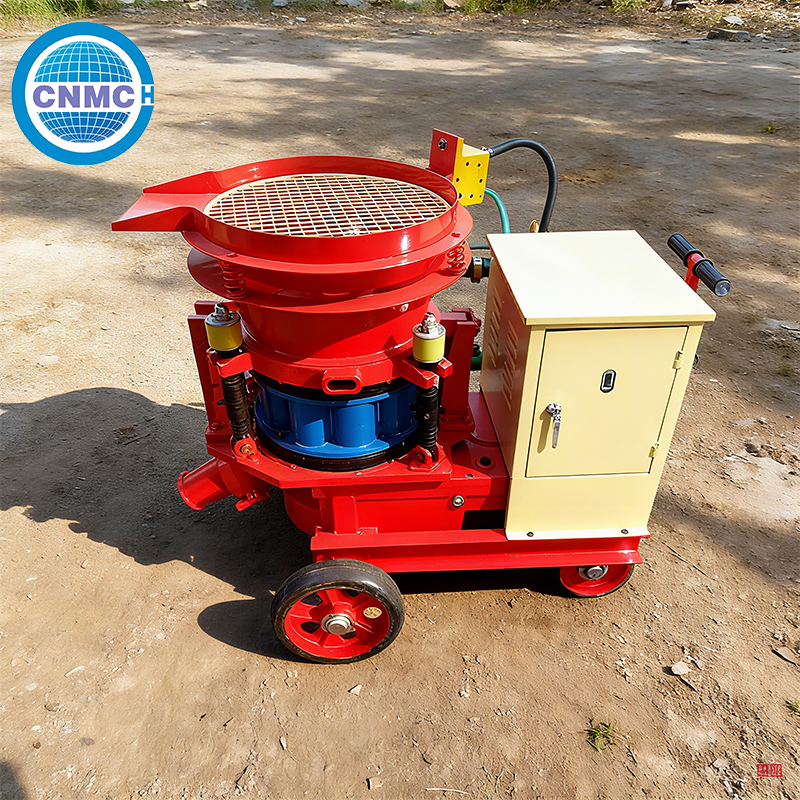 PZ-6 Mortar Spraying Dry Mix Shotcrete Machine Concrete Spray Equipment with 6kw Motor Short Turning Radius-cnmc Brand