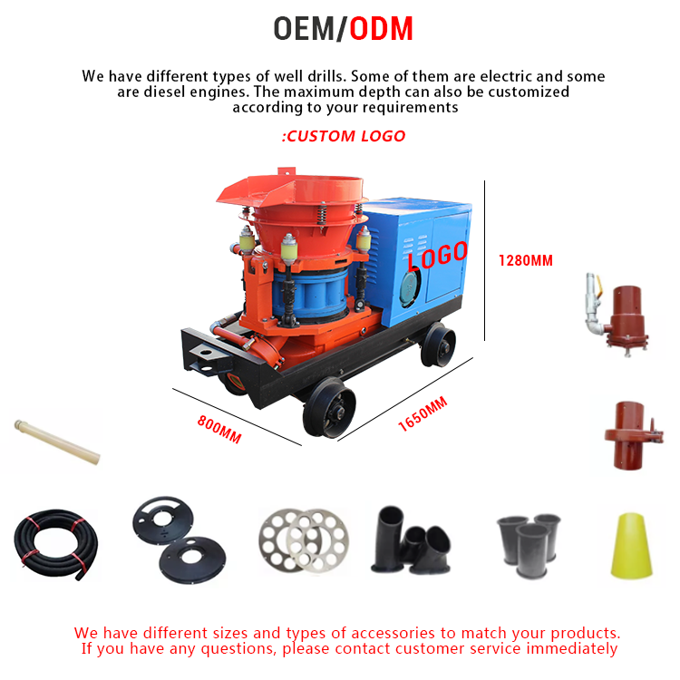 Hot Selling Dry Gunite Machine Mix Shotcrete Concrete Spraying Machine for Sale