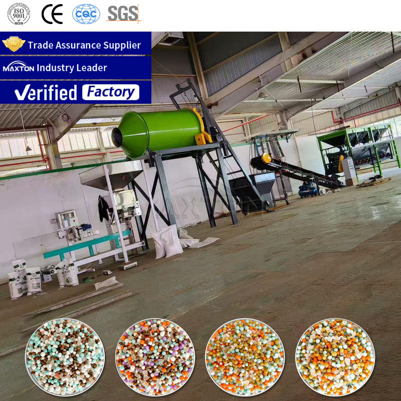 China Automatic NPK/BB Fertilizer Mixer Mixing Machine NPK20-20-20/25-15-15 Bulk Blending Fertilizer Production Line Supplier