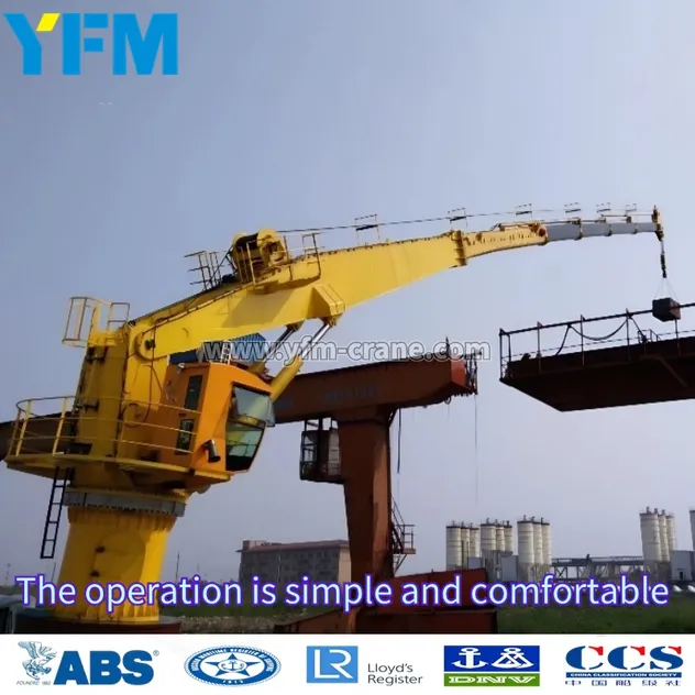 30 Ton Man-Riding Electric Telescopic Marine Crane Operation